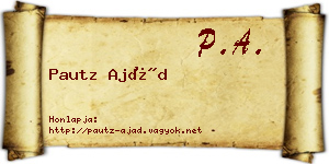 Pautz Ajád névjegykártya